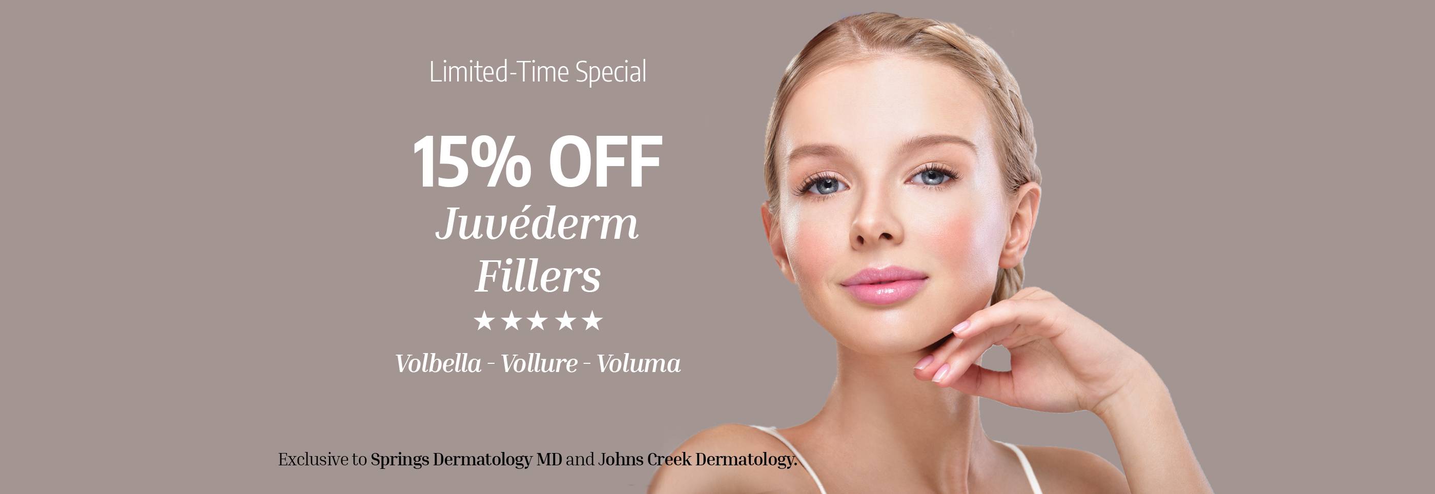  Confident women with radiant, healthy skin standing together — showcasing a limited-time discount on a cosmetic treatment offer at Springs Dermatology MD.  